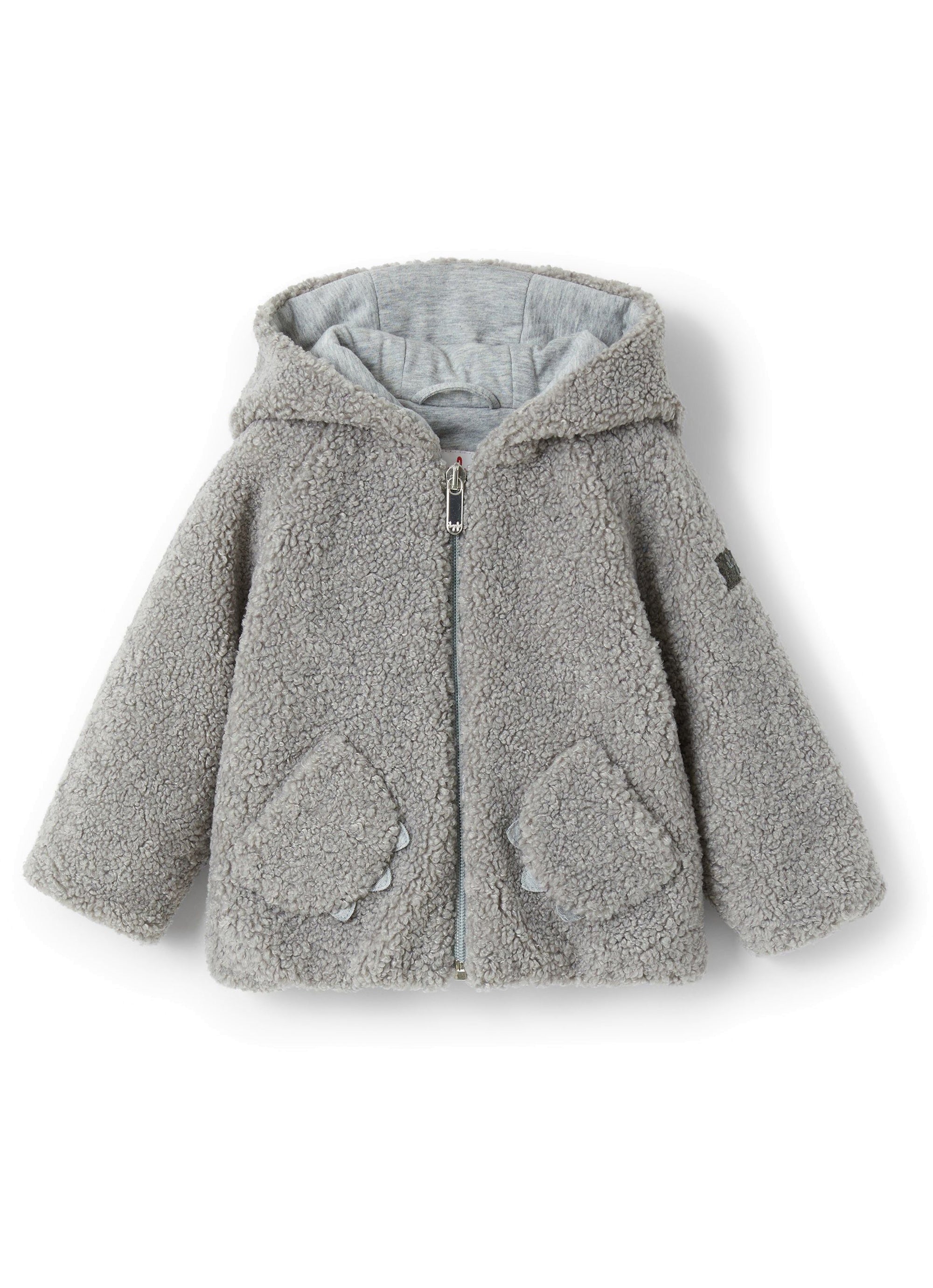 Veste teddy à capuche - Grigio Nickel