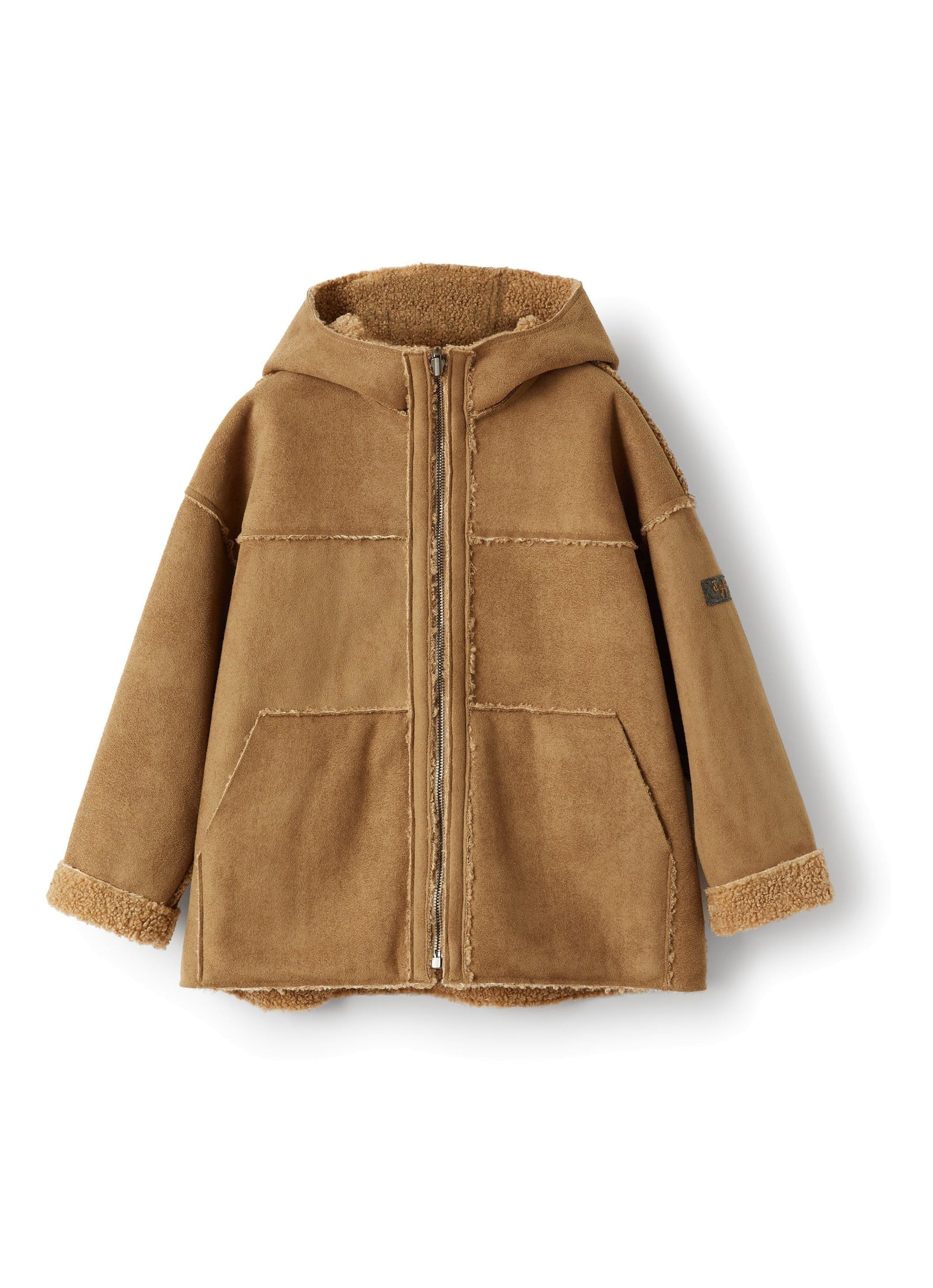 Reversible jacket in eco-shearling - Castoro