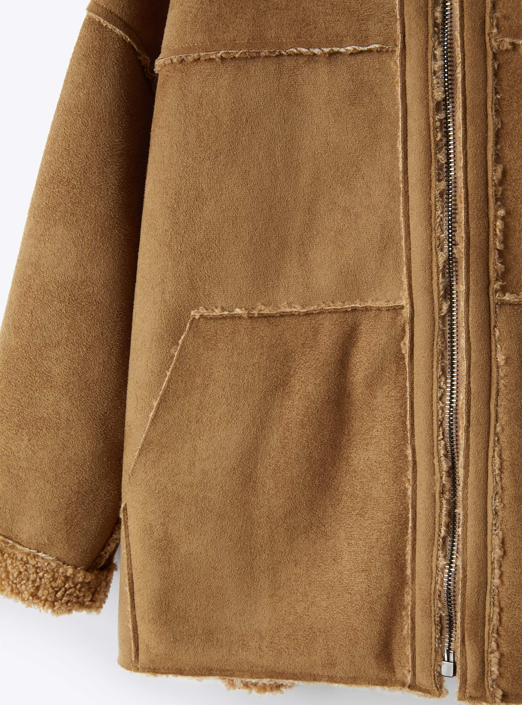 Reversible jacket in eco-shearling - Castoro