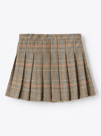 Checked wrap skirt - Caffe