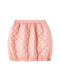 Gonna in nylon matelassé rosa