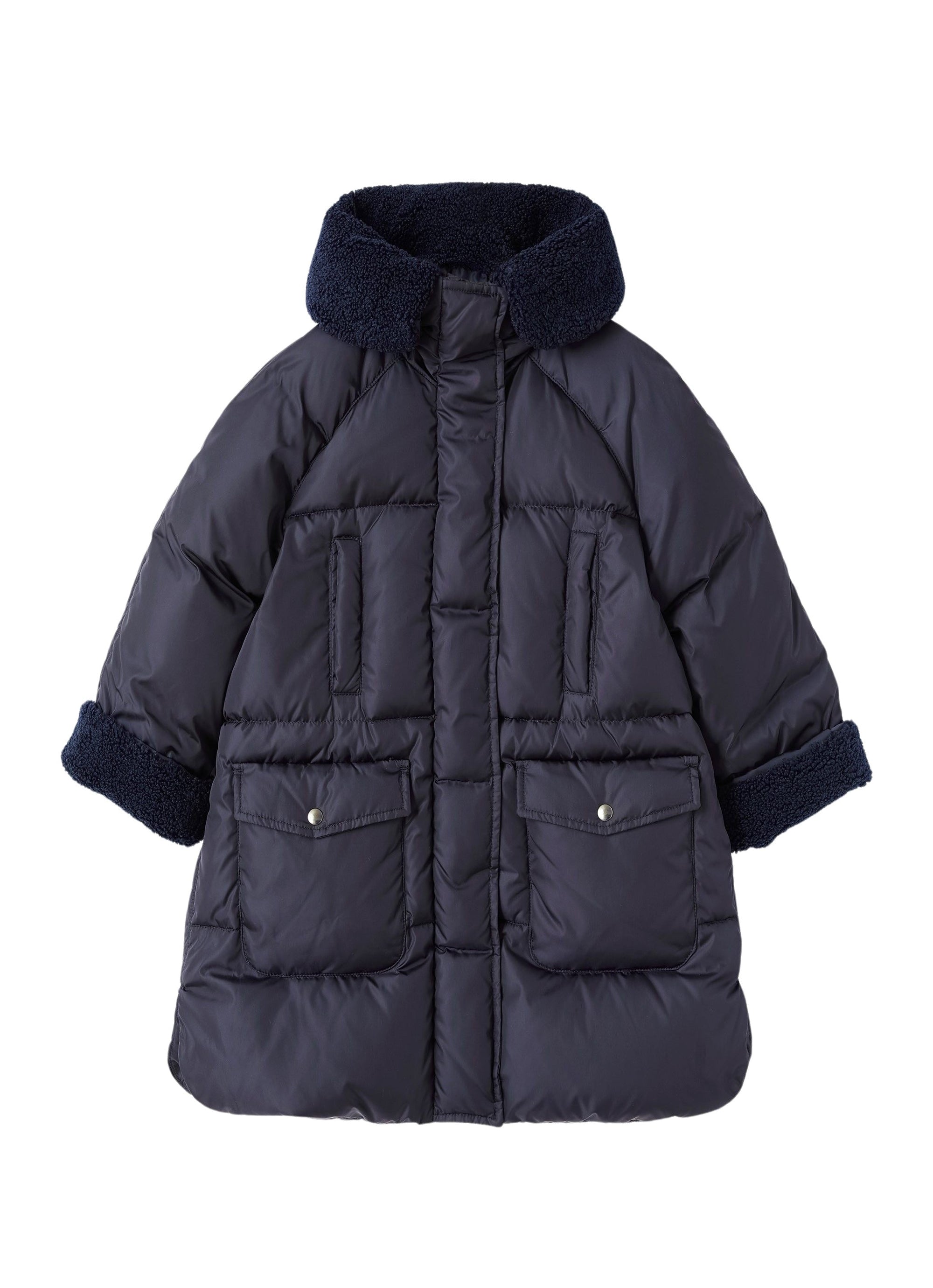 Checked padded jacket - Blue