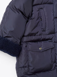 Checked padded jacket - Blue