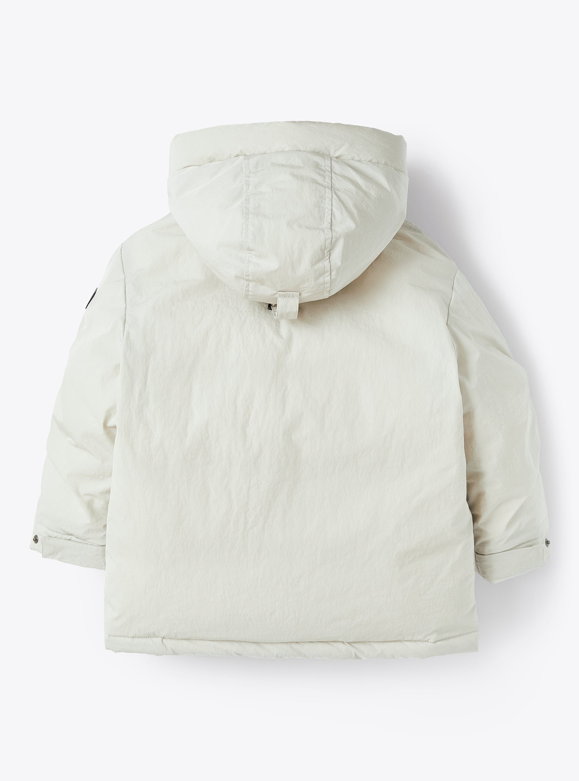 Parka in piuma effetto stropicciato