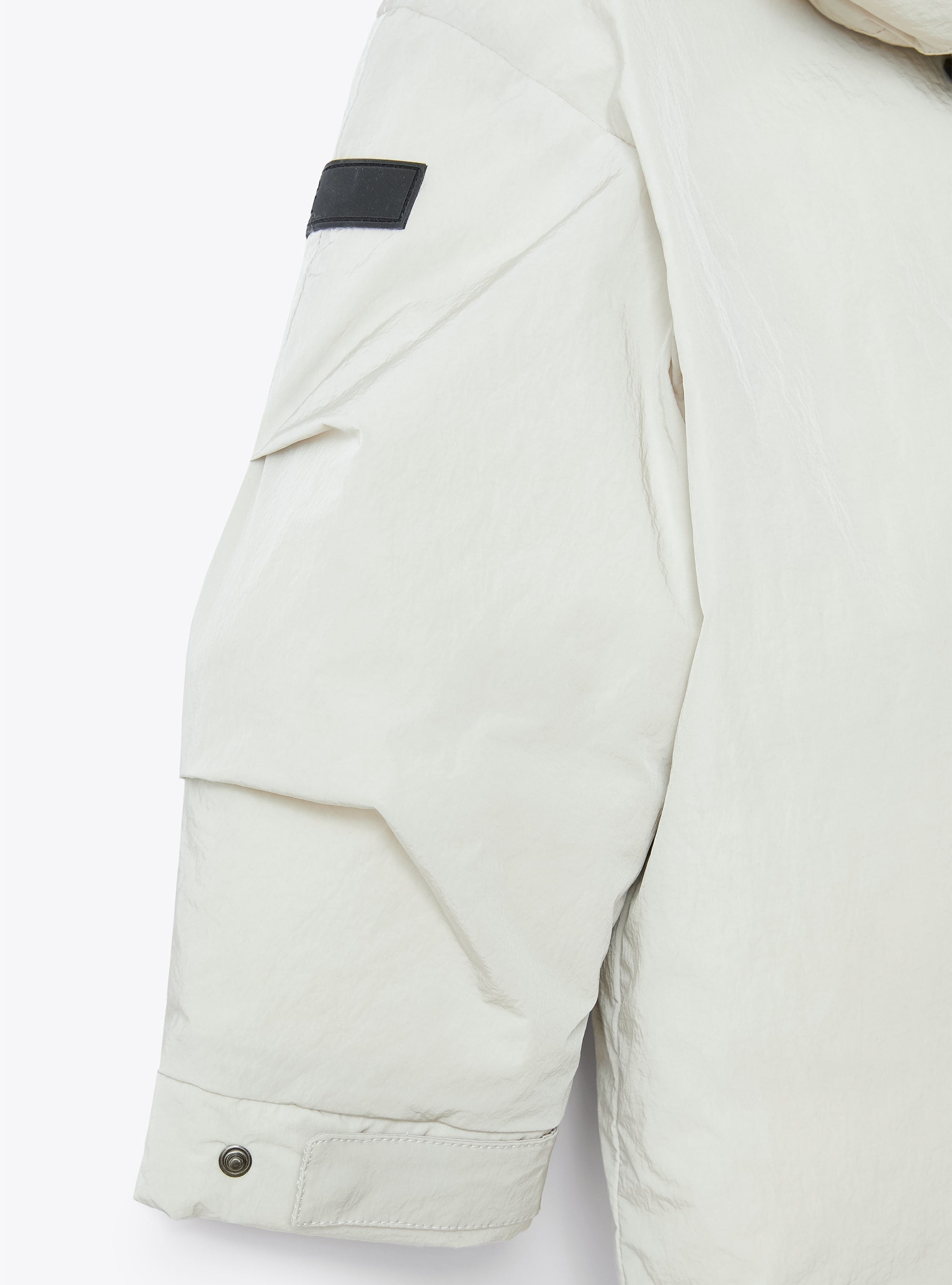Parka in piuma effetto stropicciato