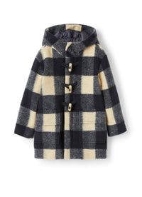 Check Duffle Coat - Blue