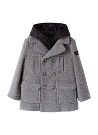 Veste peacoat à gilet - Grey & Black