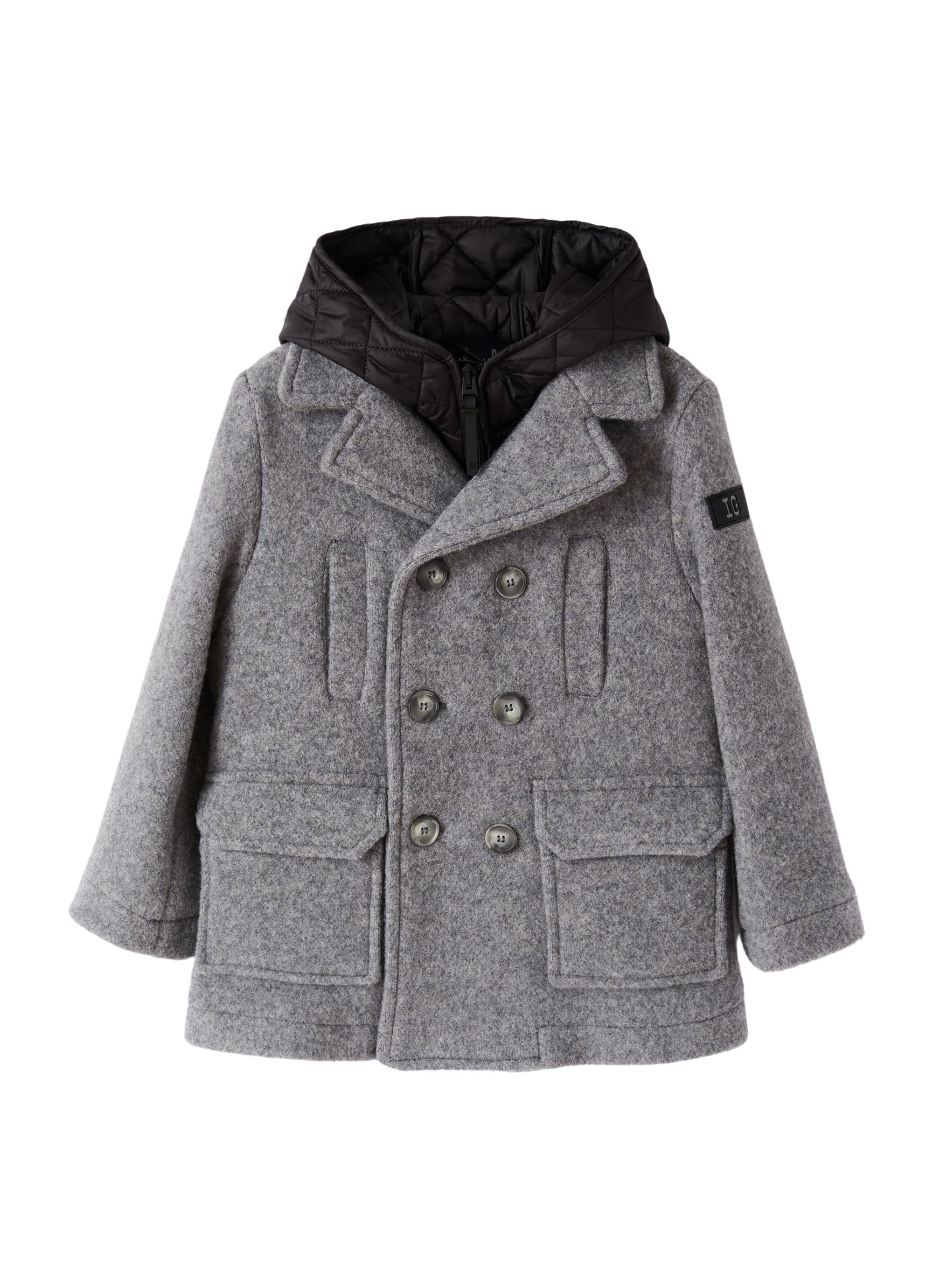 Veste peacoat à gilet - Grey & Black