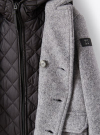 Veste peacoat à gilet - Grey & Black