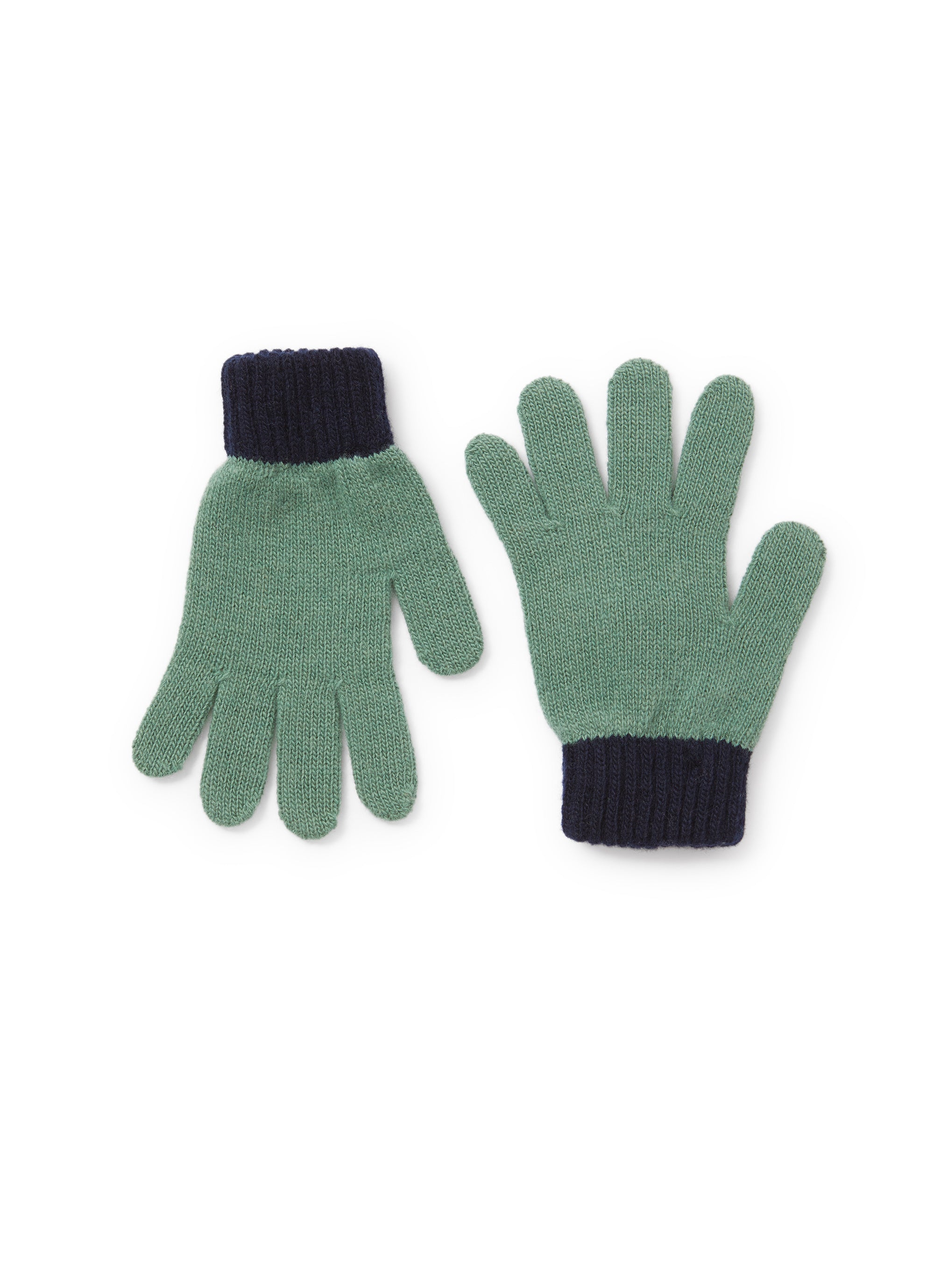 Gants en laine - Blue & Eucalipto