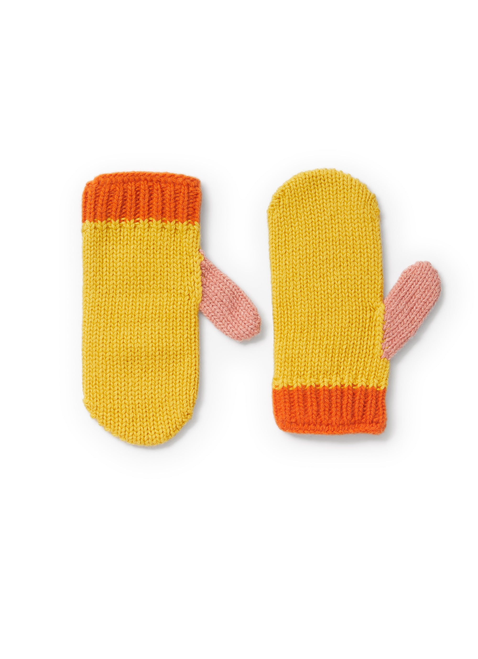 Wool mittens - Gold & Curcuma