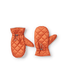 Quilted mittens - Terracotta