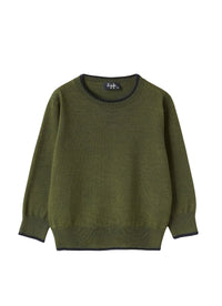 Maglia in lana con profili a contrasto