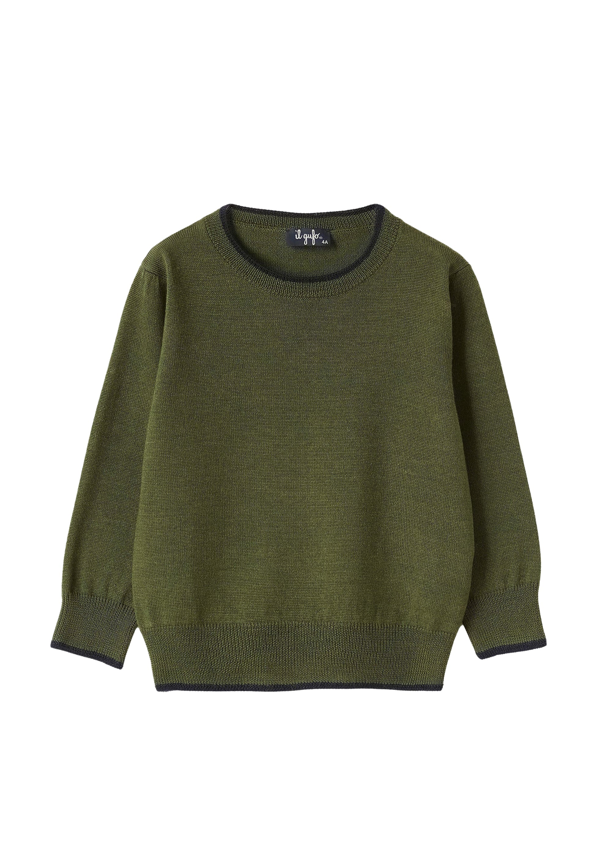 Maglia in lana con profili a contrasto