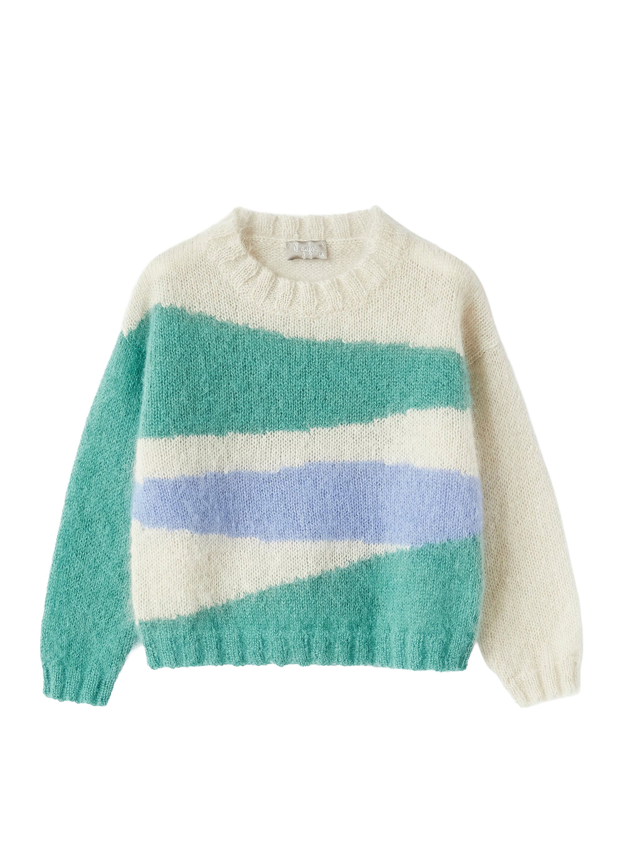 Multicoloured mohair sweater