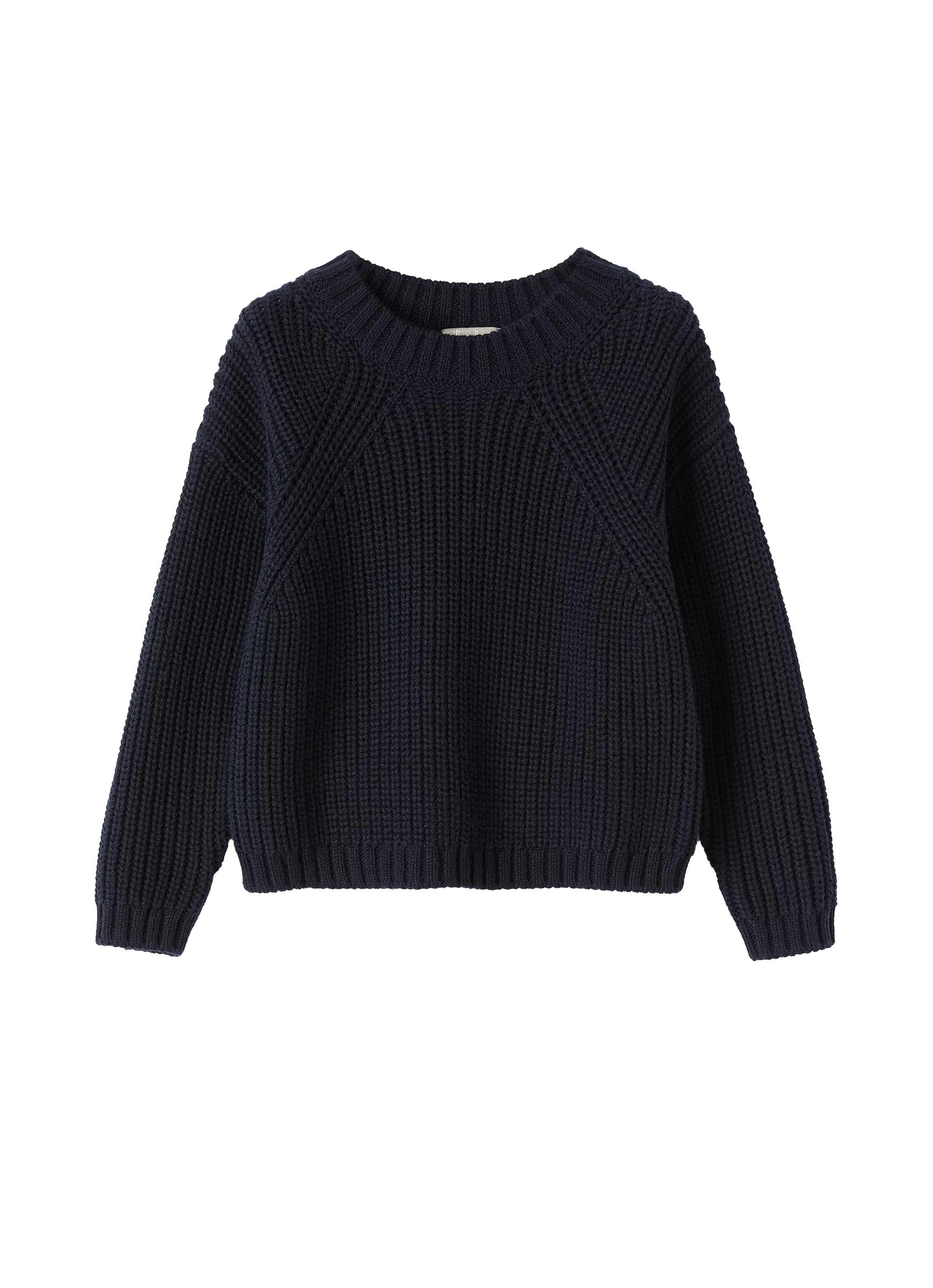 Knitted round-neck jumper - Blue