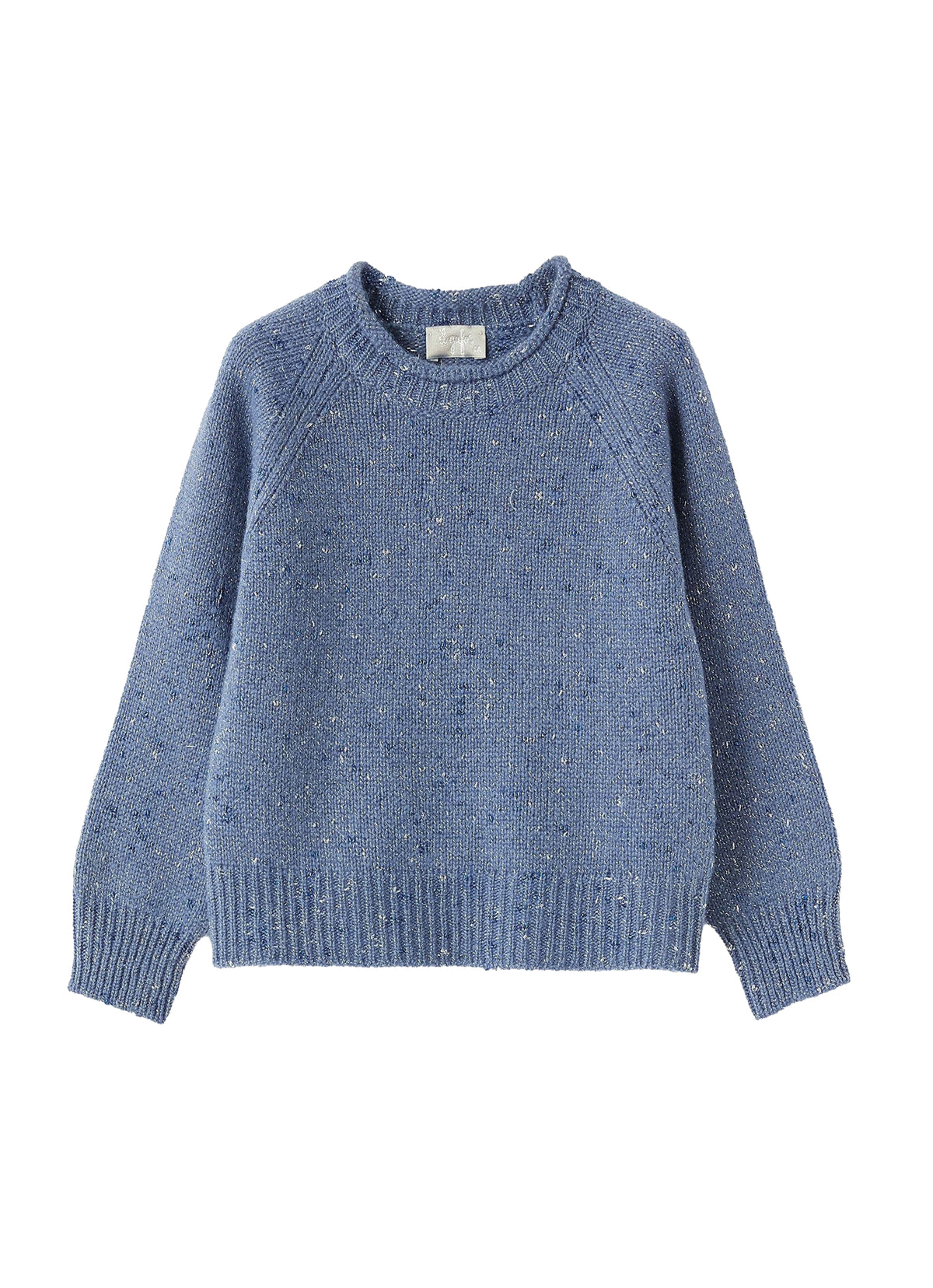 Pull en laine cachemire avec lurex - Blu Chiaro