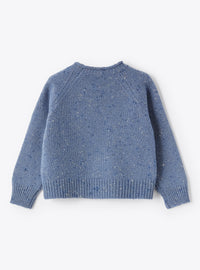 Pull et cachemire à lurex en laine - Blue