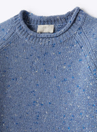 Pull et cachemire à lurex en laine - Blue