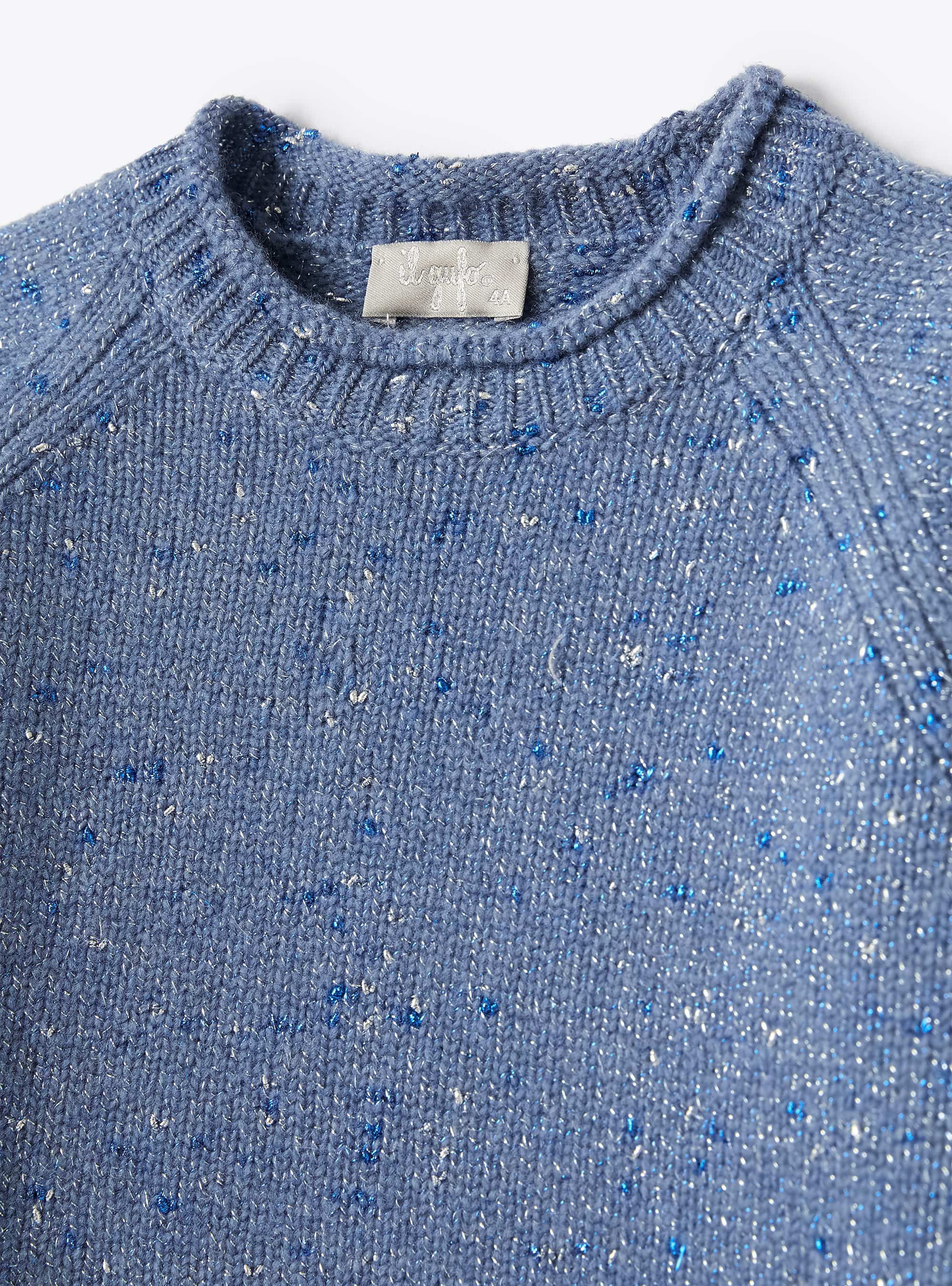Maglione in lana e cashmere con lurex