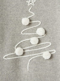 Christmas tree embroidery sweater