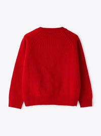 Embroidered jumper with raglan sleeves in wool - Bacca & Latte