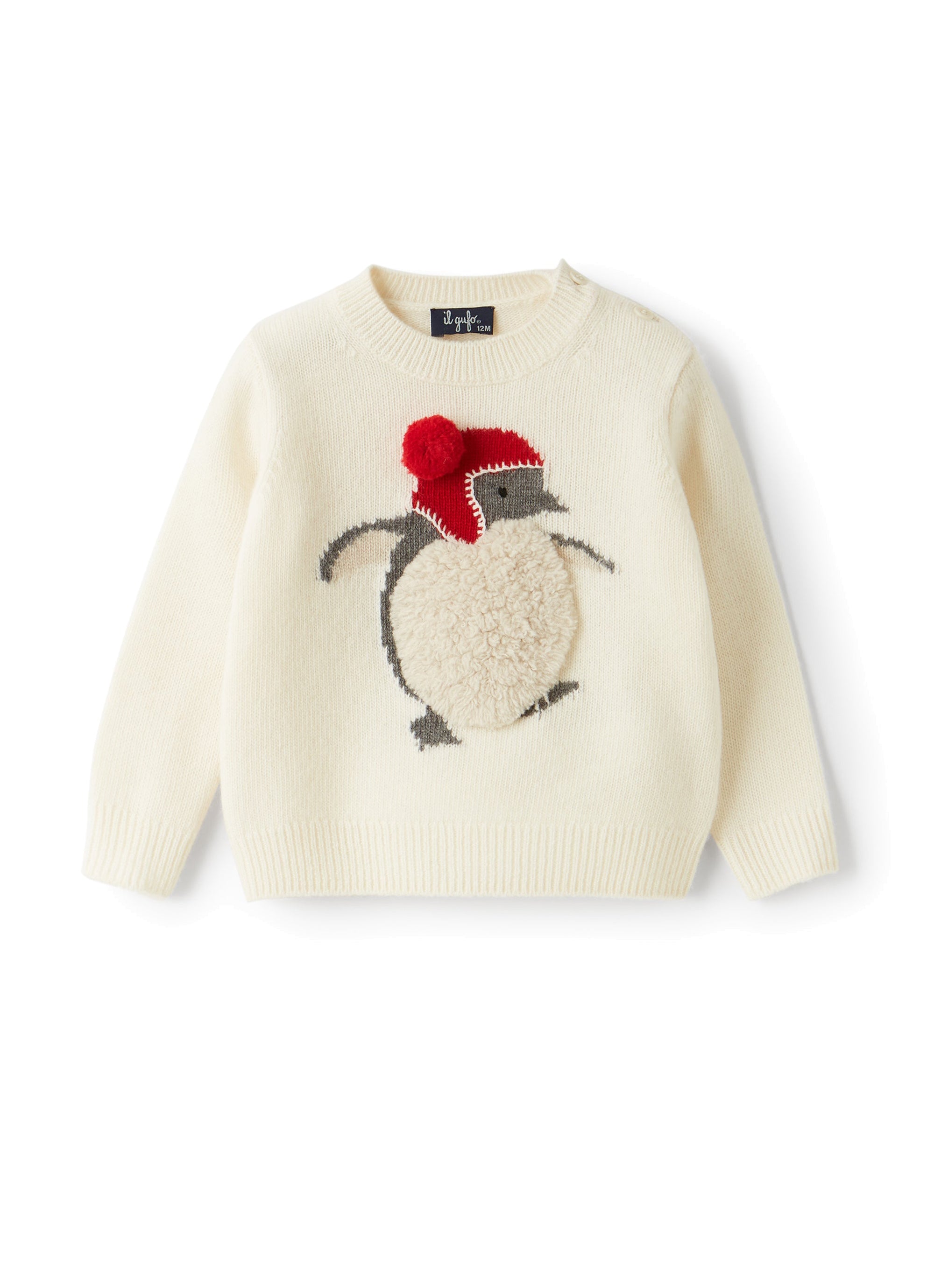 Wool penguin jumper - Latte & Bacca