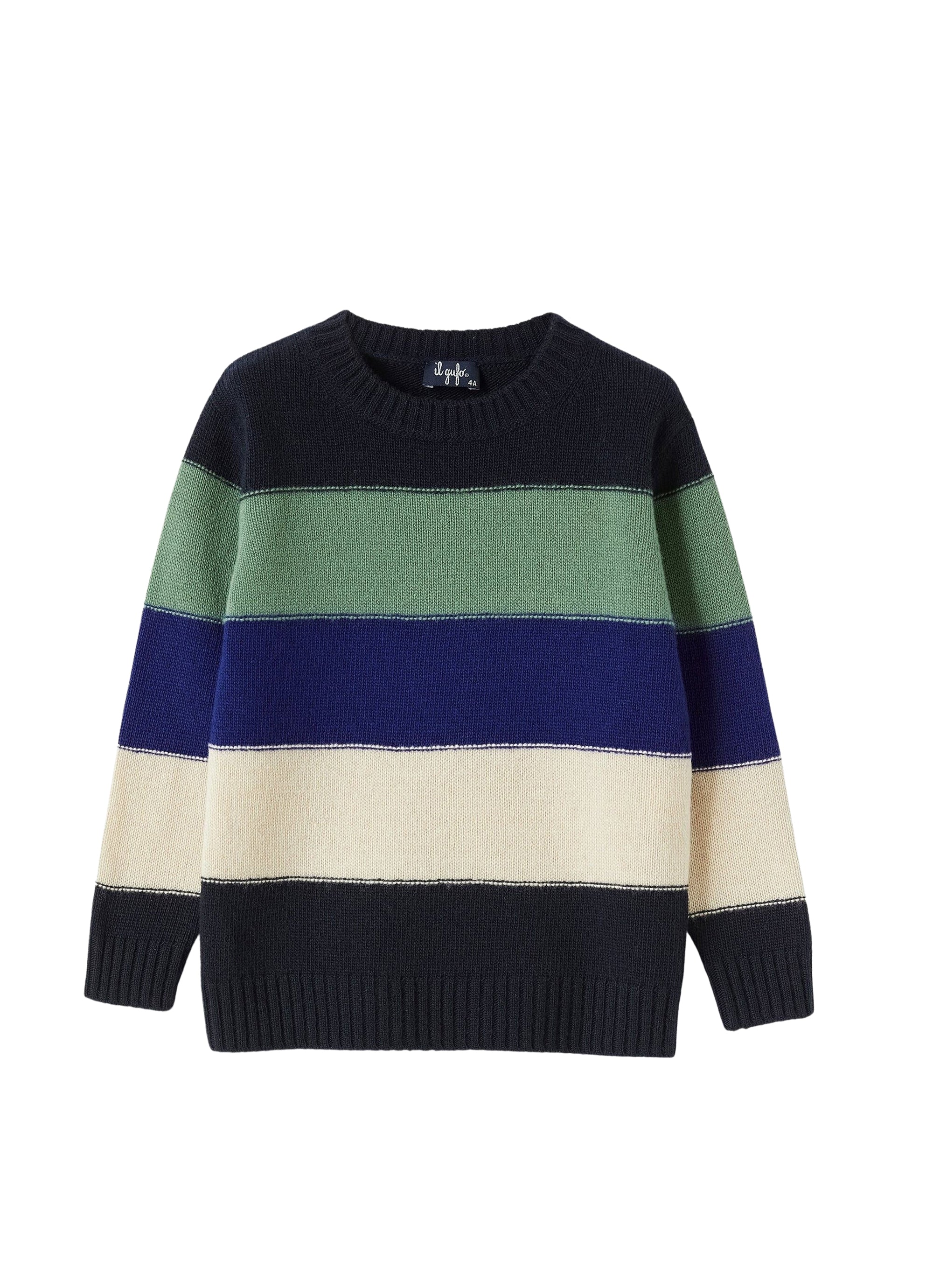 Maglia in lana a blocchi di colore