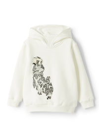 Sweatshirt with sled dog embroidery - Latte & Grigio