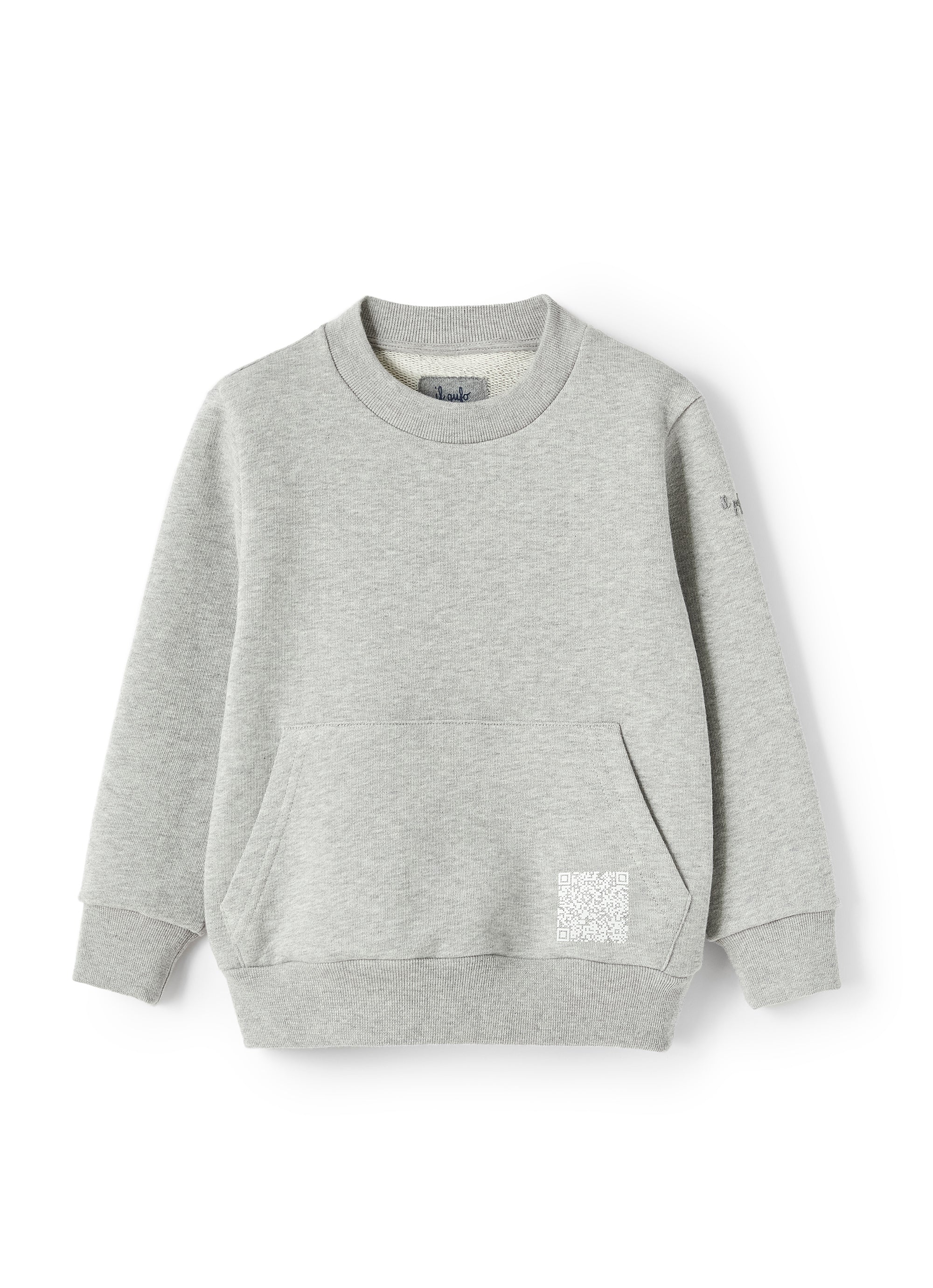 Sweatshirt à la coupe étroite avec broderie de fleurs - Grigio & Corda