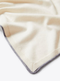DOUBLON DEVIENT OK PICS / Coperta in cashmere con profili bianchi