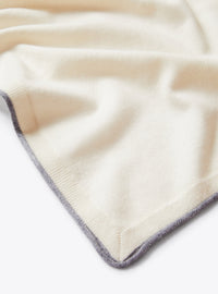 Cashmere blanket with grey border