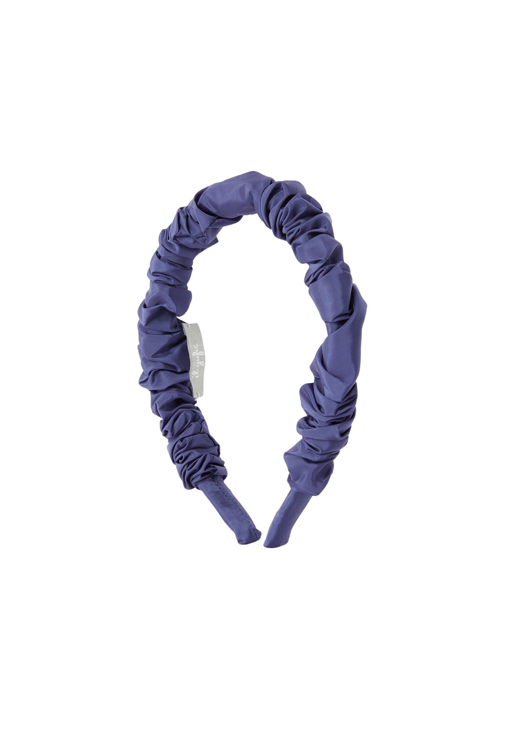 Cerchietto in nylon taffetà blu