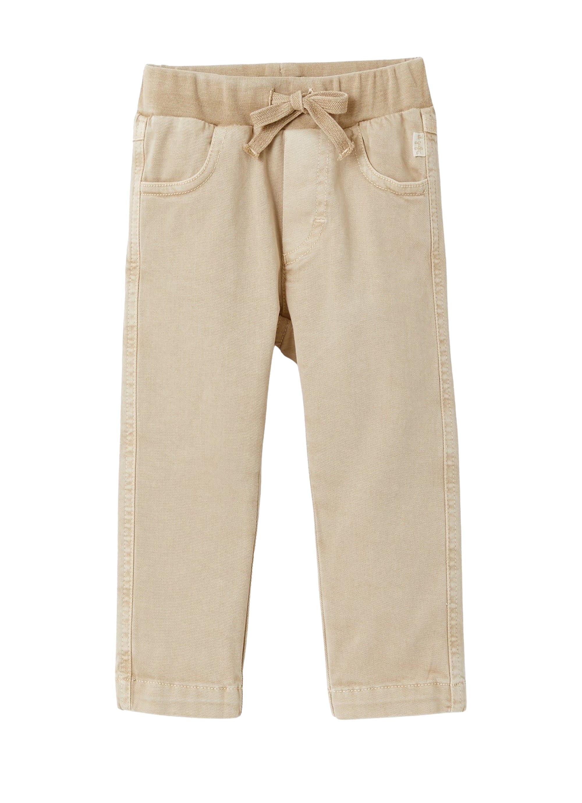 Pantaloni in drill di cotone beige