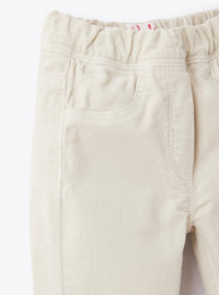 Stretch trousers with elastic waistband - Pearl Grey