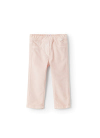 Stretch trousers with elastic waistband - Quartz Pink