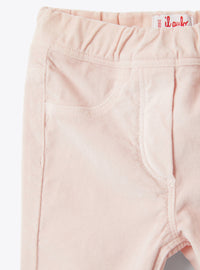 Stretch trousers with elastic waistband - Quartz Pink