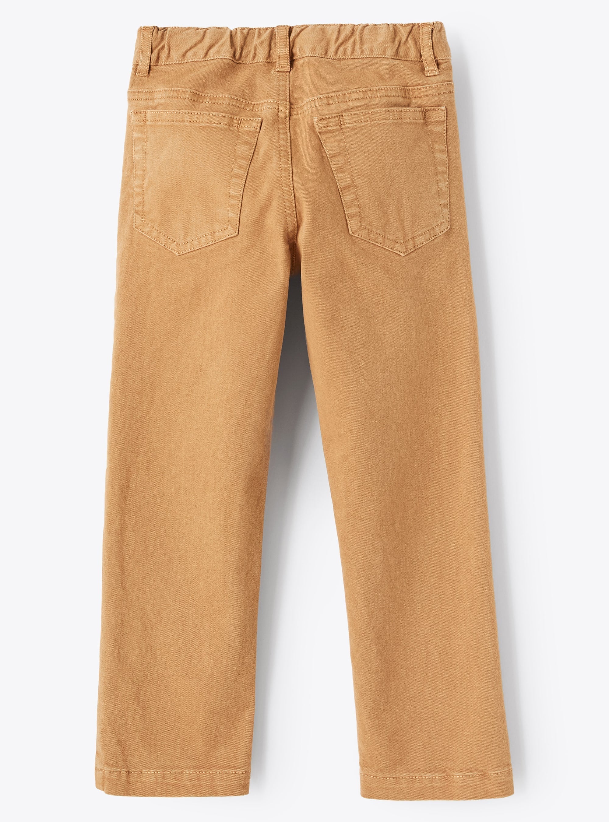 Pantalone regular fit in cotone beige