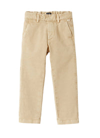 Pantalone chino in gabardine sabbia