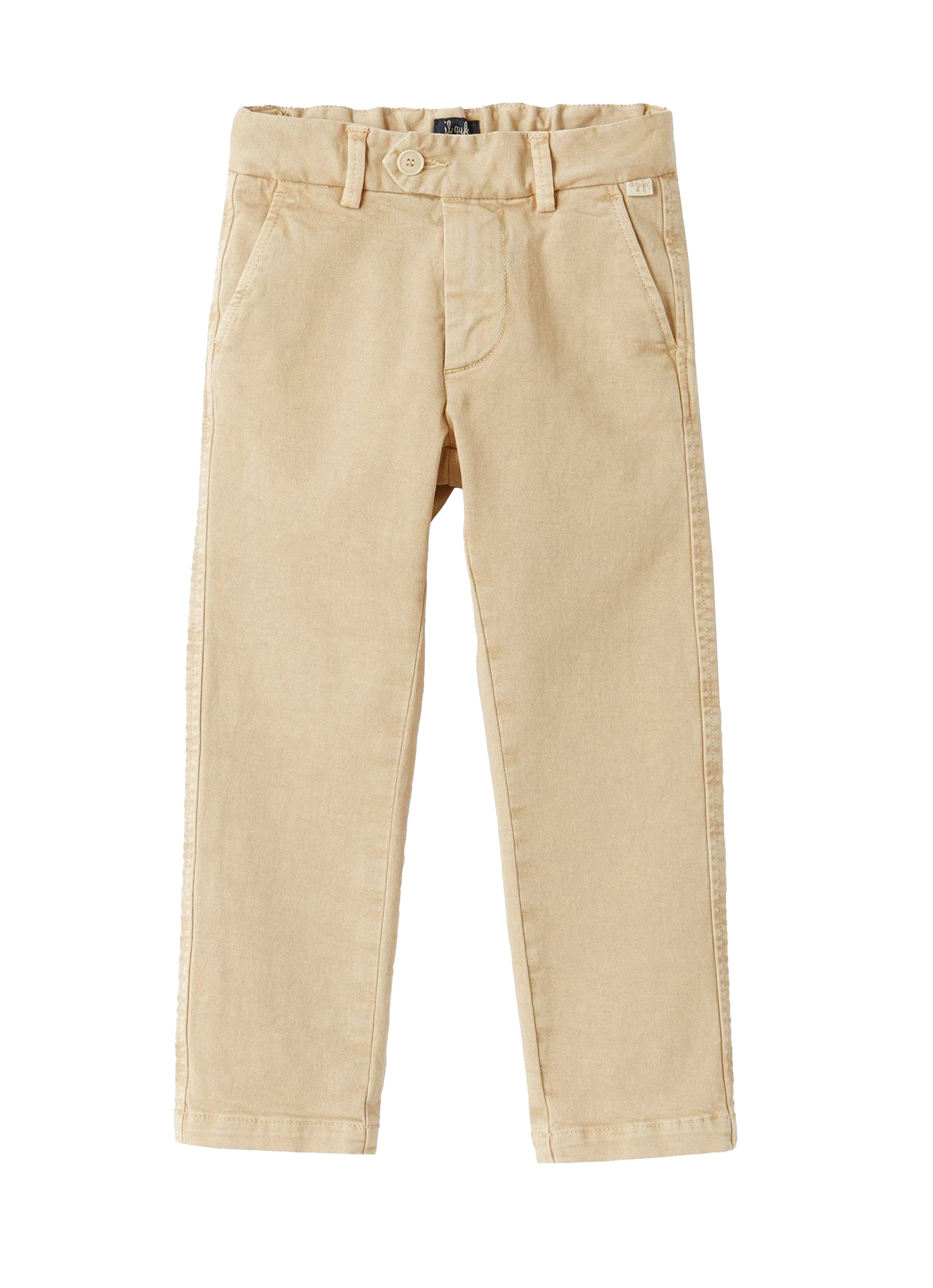 Pantalone chino in gabardine sabbia