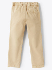 Pantalone chino in gabardine sabbia