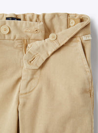 Pantalone chino in gabardine sabbia