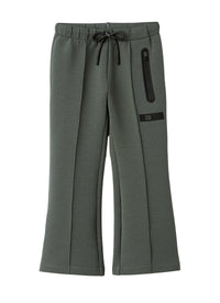 Pantalone bonded cropped flare