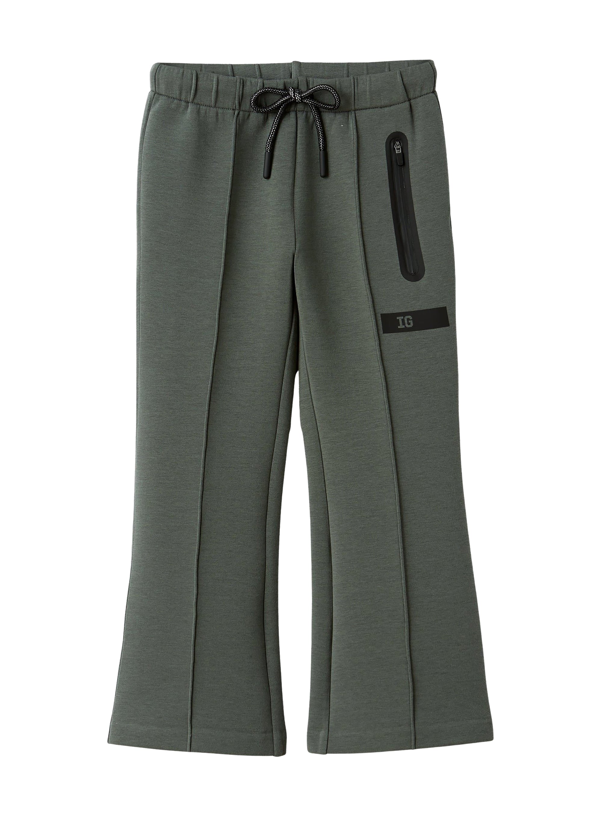 Pantalone bonded cropped flare