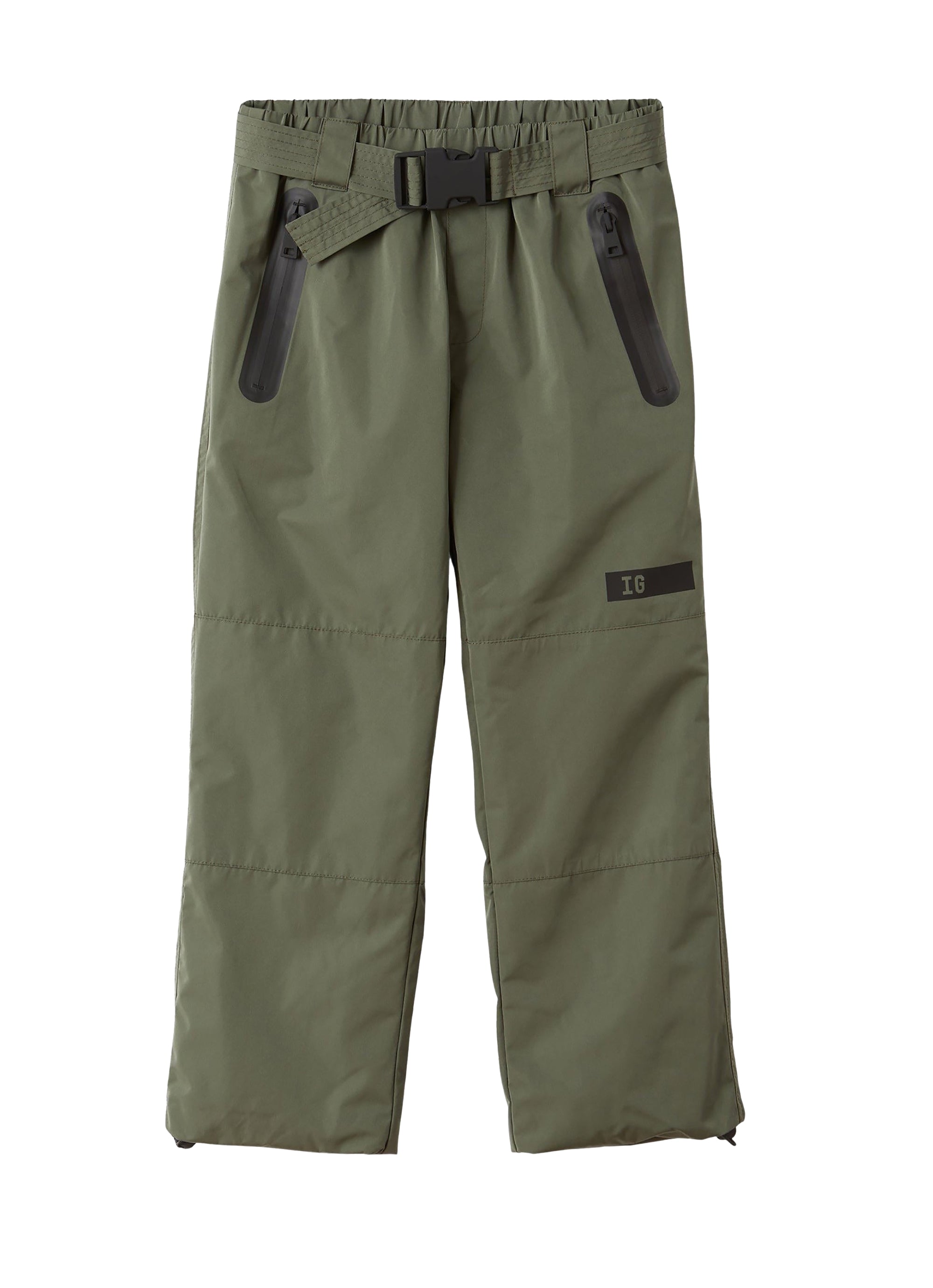 Pantalone tecnico in nylon con cintura