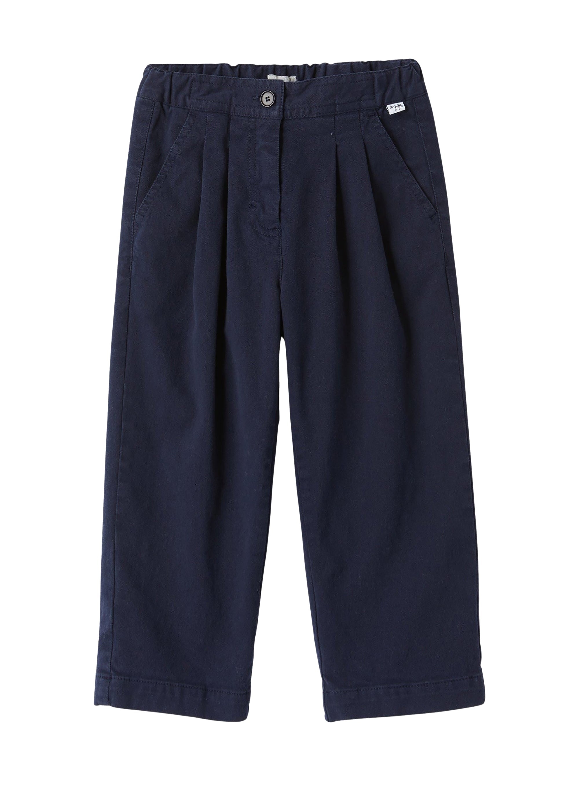 Pantaloni gamba dritta in gabardine