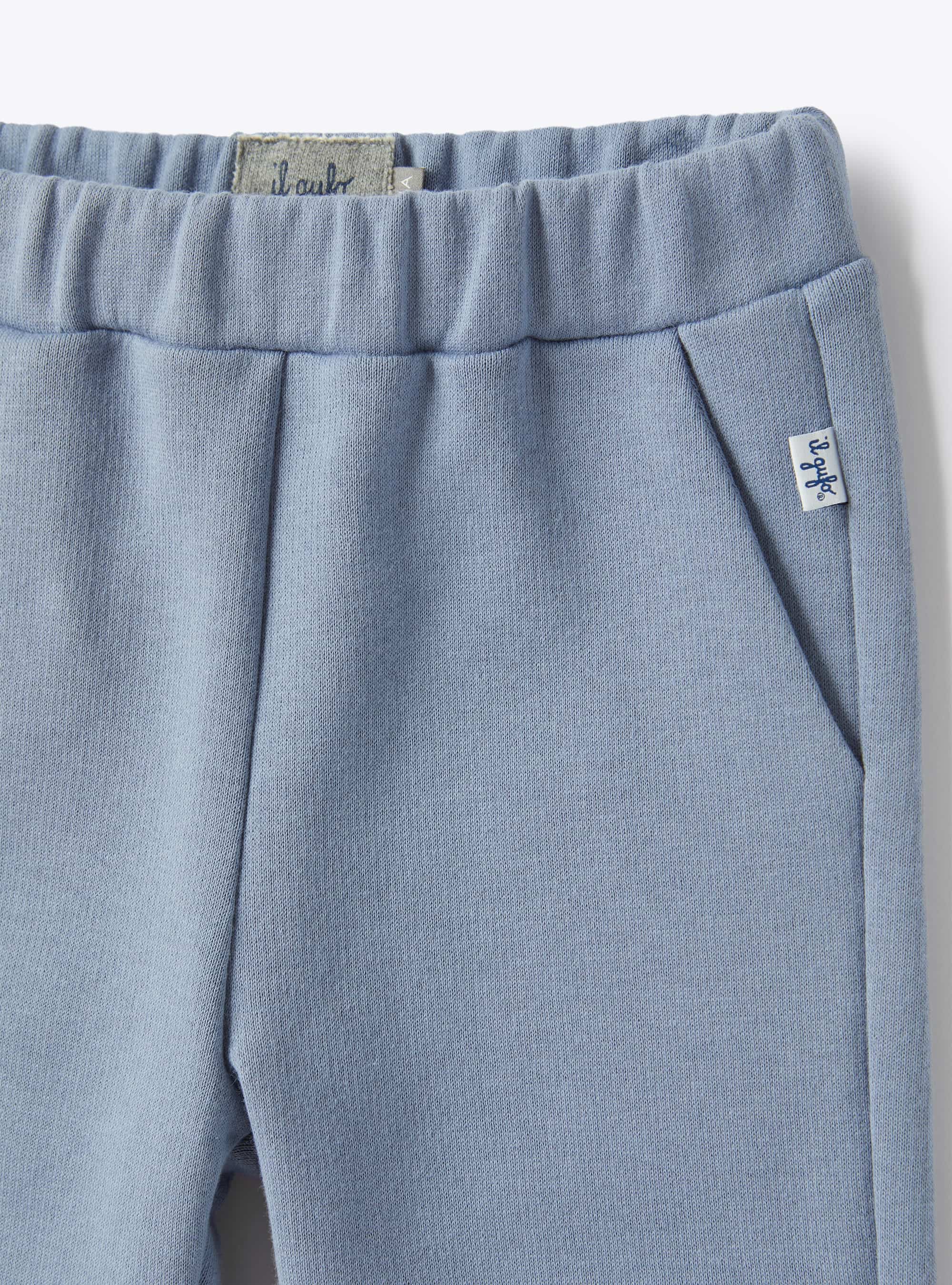 Fleece jogging trousers - Blue Polvere