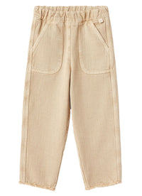 Wide-leg trousers with patch pockets and stitching - Ginger