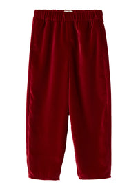 Pantalon de velours coupe carotte - Bordeaux