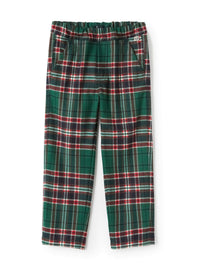 Pantalon à coupe droite en tartan - Verde Pino